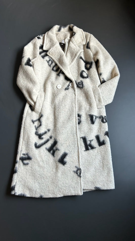 Jas Tekst Zwart en Wit