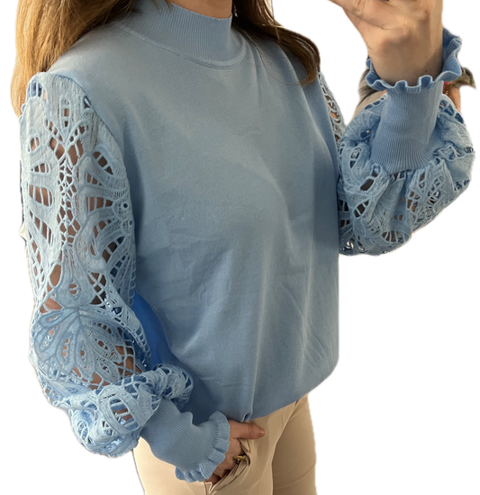 Trui Lace Iceblue