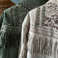 Jacket Fringe Camel / Green / Sand