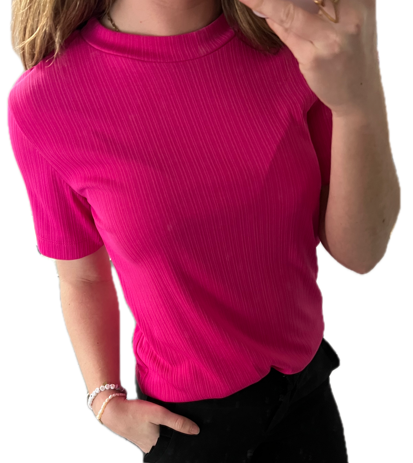 Azzurro Basic Top Roze